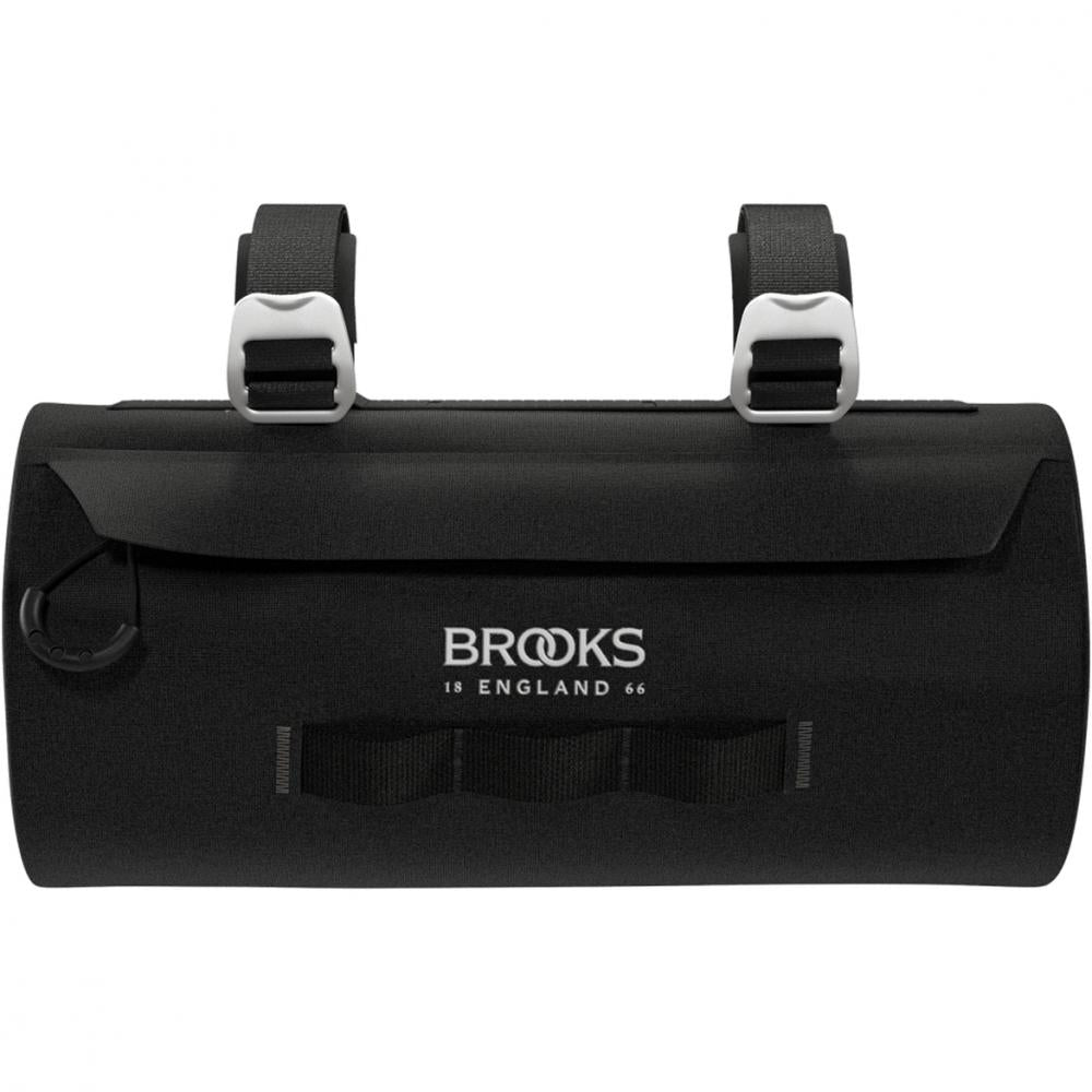 BROOKS Scape Handlebar Pouch Black - wasserdichte Lenkertasche 3 Liter aus 600D Polyester mit Hypalon-Details - 140 g leicht, 250x120x120 mm