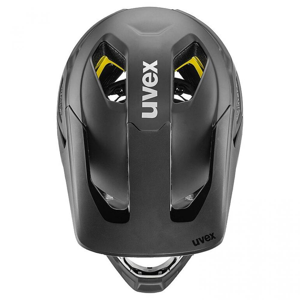 Uvex Revolt MIPS MTB-Helm all black matt 52-57cm - MIPS, abnehmbarer Kinnbügel, 16 Belüftungen, IAS-System