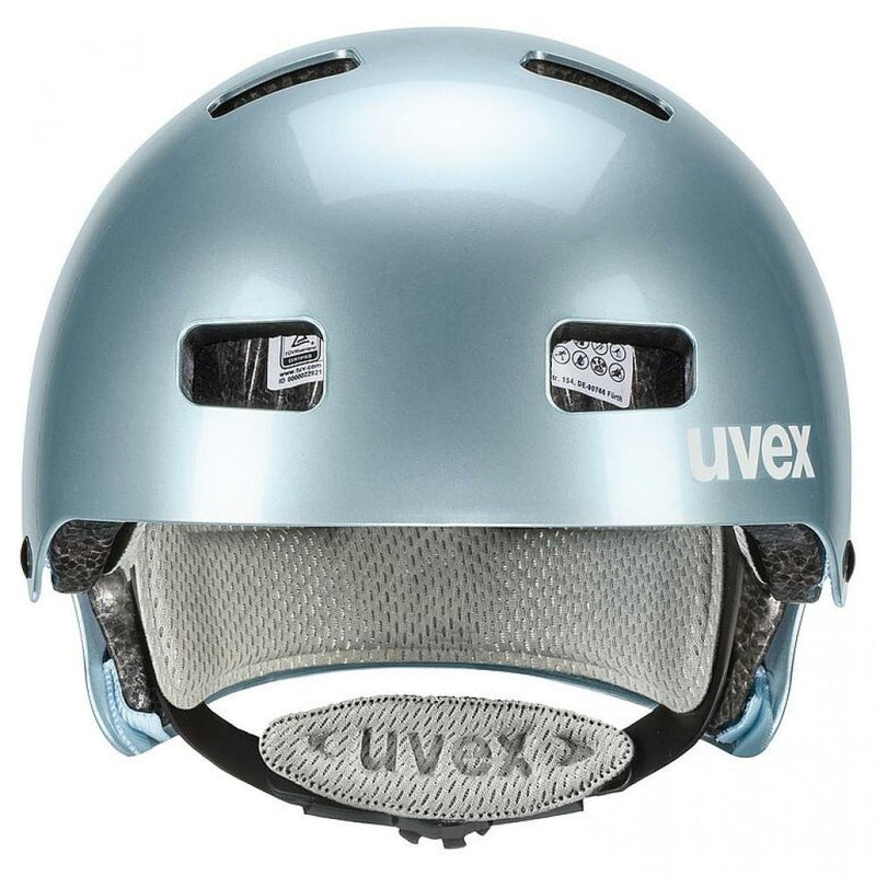 uvex Kid 3 Hartschalen-Fahrradhelm, für Kinder mit individueller Größenanpassung, waschbarer Innenausstattung, 10 Belüftungsöffnungen und Monomatic-Verschluss in Cloud-White für 55-58 cm Kopfumfang