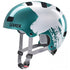 Uvex Kid 3 Kinder-Fahrradhelm teal-silver 51-55 cm - robuster Hartschalenhelm mit EPS-Innenschale, IAS-Größenanpassung, Monomatic-Verschluss und 10 Belüftungsöffnungen