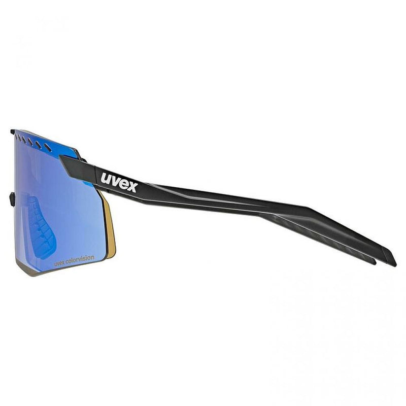 uvex Fahrradhelm pace stage CV black matt buzzy blue, mit colorvision® für bessere Sicht, top Belüftung, aerodynamisch für sportliche Touren