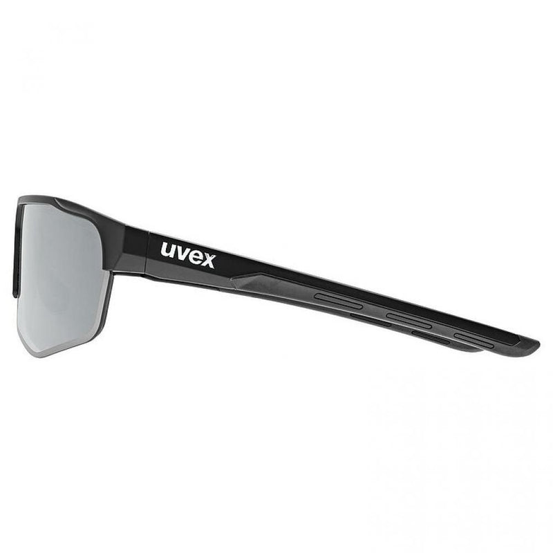 uvex axos Set Skihelm black matt mit Visier mirror silver, IAS-Größenanpassung, Monomatic-Verschluss, Belüftungssystem, herausnehmbare Innenausstattung