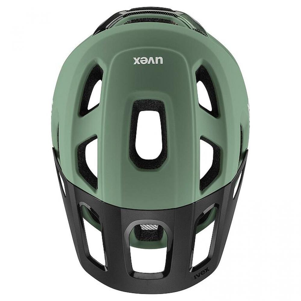 Uvex React MIPS MTB-Helm moss green-black matt 56-59 cm - MIPS-Sicherheit, 3D IAS 3.0, EPS/PC-Schale, EN 1078 zertifiziert