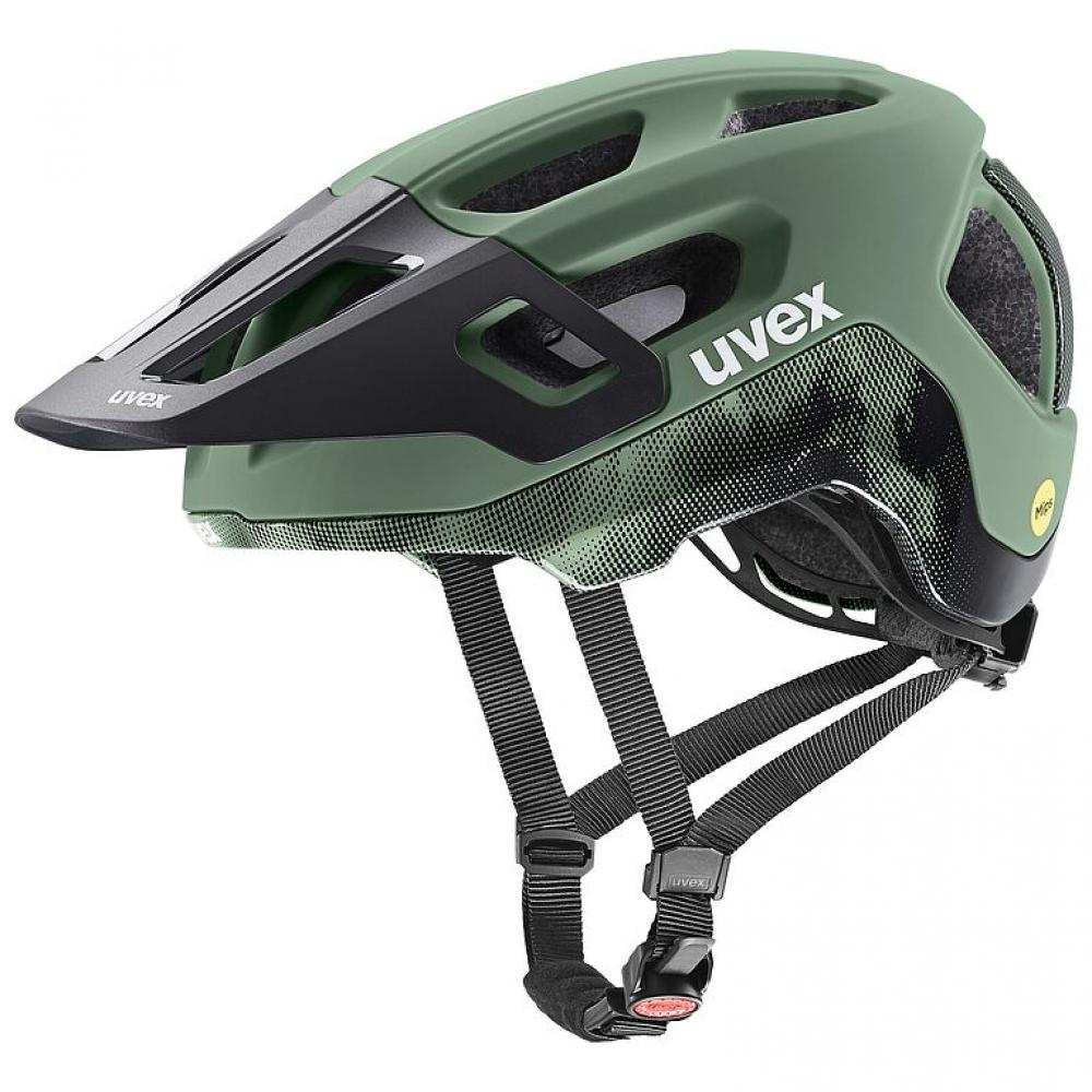 UVEX React MIPS MTB-Helm moss green-black matt 59-61 cm, MIPS, 3D IAS 3.0, EPS/PC, 10 Lüftungen, Unisex