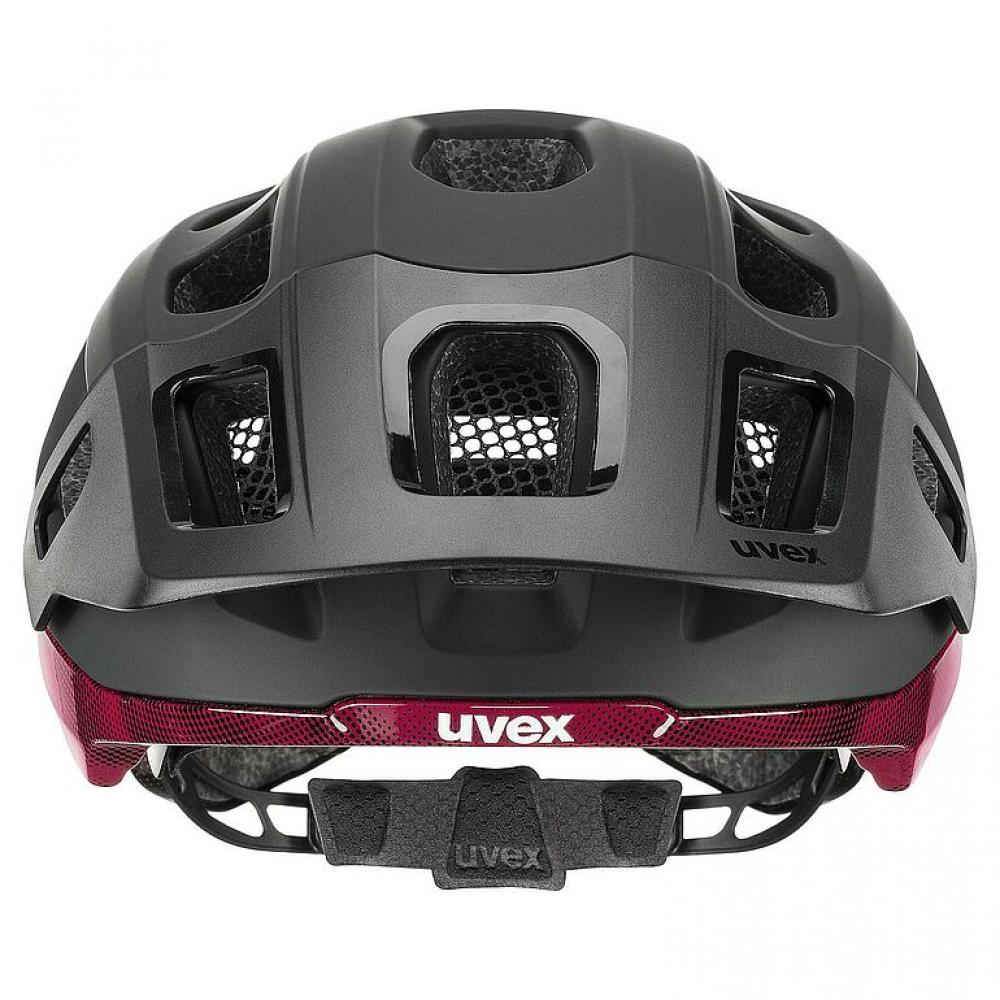 uvex react MIPS MTB-Helm black-ruby red matt, Größe 52-56 cm, MIPS-Schutz, IAS-System, Funktionspolster, leicht, stoßfest, top Belüftung