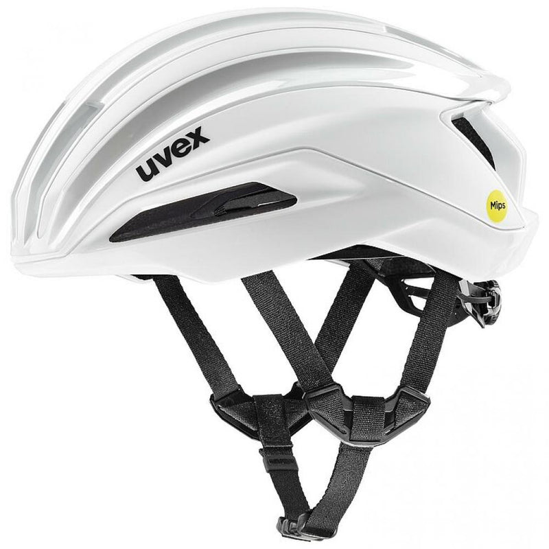 uvex surge aero MIPS Rennradhelm, white matt, 59-61cm, mit MIPS Air Node, Aero-Cover, Top-Belüftung, ultra leicht, Brillengarage, reflektierend, Profi-Performance