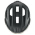 Uvex Stride Visor Fahrradhelm black matt 53-56 cm mit litemirror silver Visier, LED-Licht & Z-Lok-Halterung