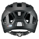 Uvex Stride Visor Fahrradhelm black matt 53-56 cm mit litemirror silver Visier, LED-Licht & Z-Lok-Halterung