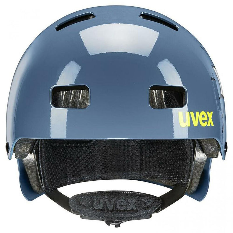 Uvex kid 3 Kinderfahrradhelm stone blue pow 51-55cm  robuster Hartschalenhelm mit IAS-Größenanpassung, Monomatic-Verschluss und 10 Belüftungsöffnungen für optimalen Schutz und Komfort