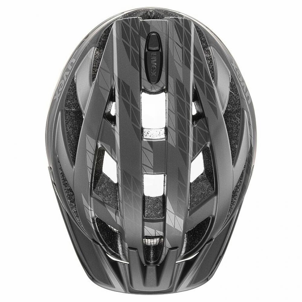 uvex i-vo cc Fahrradhelm black-smoke matt 52-57 cm - leichter Allrounder mit 24 Belüftungen, 3D IAS, Inmould-Technologie, LED-ready