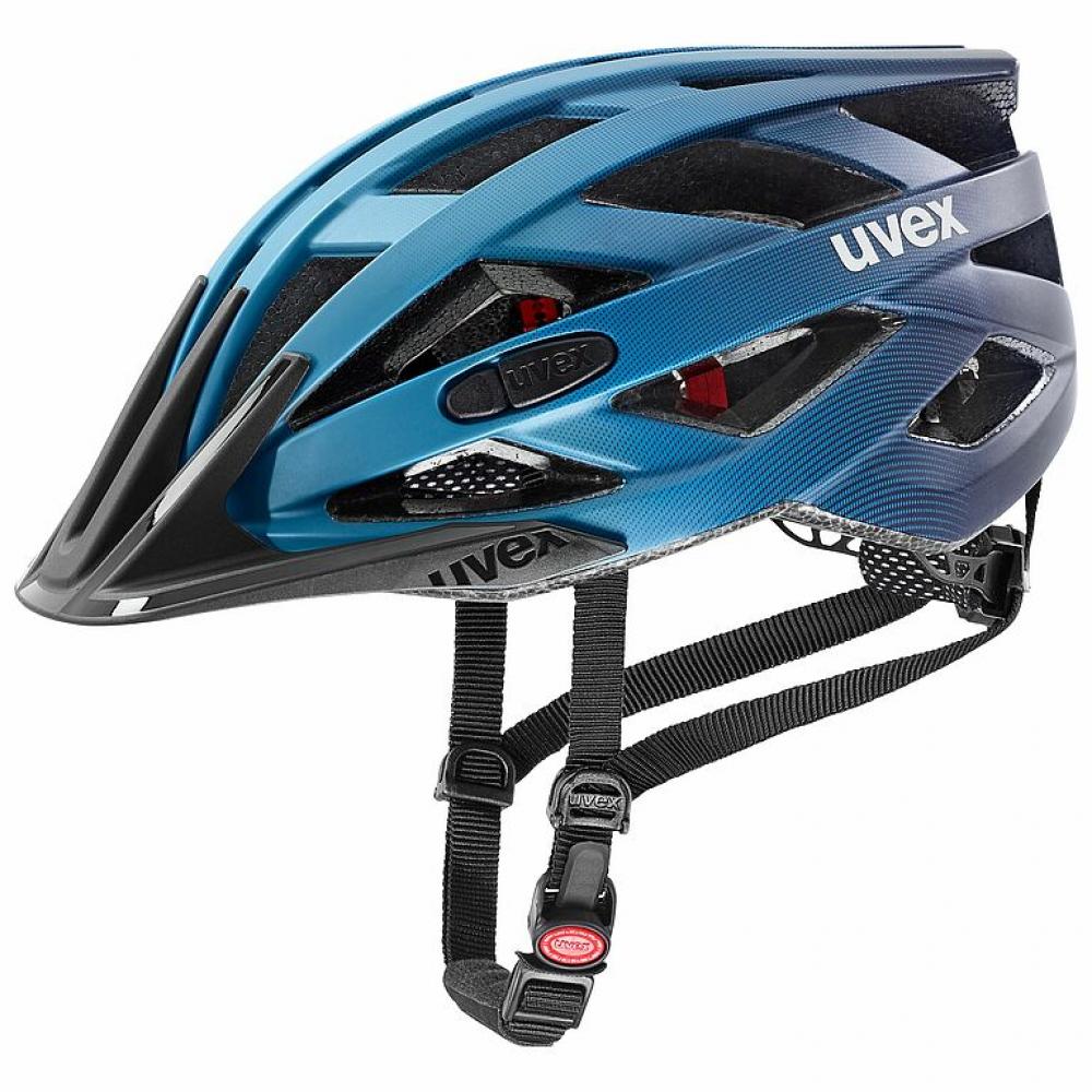 Uvex i-vo cc Fahrradhelm deep space matt 52-57 cm - leichter Allrounder mit Inmould-Technologie, 3D IAS-System, 24 Belüftungsöffnungen, optionalem LED-Licht, X-fit-Polster, Fliegennetz, EN 1078 zertifiziert