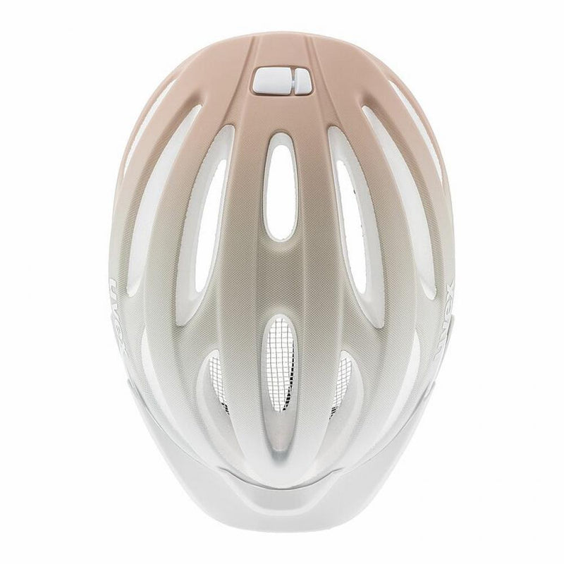Uvex True CC Damen-Fahrradhelm Sand-Dust Rose matt 55-58 cm - Double Inmould, 3D IAS 3.0, Ponytail-Cut, LED-ready, 17 Belüftungen