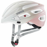 Uvex True CC Damen-Fahrradhelm Sand-Dust Rose matt 55-58 cm - Double Inmould, 3D IAS 3.0, Ponytail-Cut, LED-ready, 17 Belüftungen
