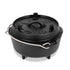 Petromax Feuertopf ft3 Dutch Oven, 1,8 l Gusseisen, mit Füßen, für 1-3 Personen, ideal zum Kochen und Backen im Freien oder Backofen