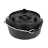 Petromax Feuertopf ft3 ohne Füße, 1,6 l Gusseisen Dutch Oven, planem Boden, Deckel als Pfanne nutzbar, für 1-3 Personen, ideal für Outdoor-Kochen und Backofen
