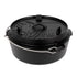 Petromax Feuertopf ft6-t: Gusseiserner Dutch Oven, 5,5 l, für 48 Personen, ideal für Lagerfeuer, Grill, Backofen und Herd, ohne Füße, sofort einsatzbereit