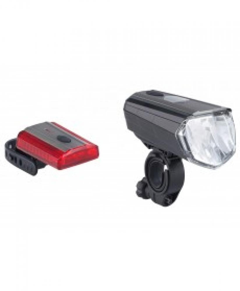 Büchel Lichtset vorne u. hinten Sky Valley u. 3D Lite Alu schwarz 100 Lux StVZO