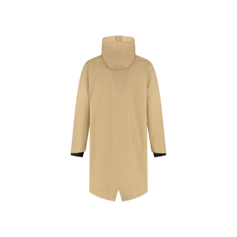 BBB Regenjacke Rainshield Parka XL kamel - wasserdicht, atmungsaktiv, winddicht, verlängertes Rückenteil, verstellbare Kapuze, reflektierende Details, leicht packbar