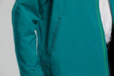Basil Skane Herren Regenjacke teal green M - atmungsaktiv & wasserdicht (10.000 WP/MVP), T-Fabric mit DWR-Beschichtung, ergonomischer Schnitt, reflektierend & helmtauglich