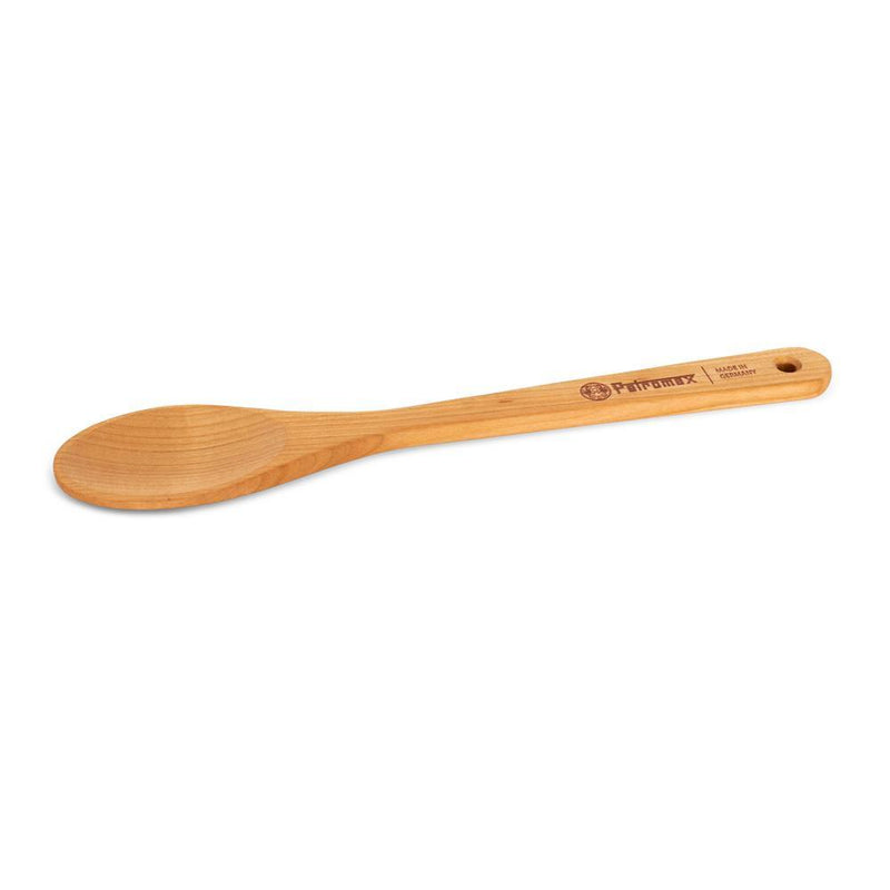 Petromax Holzlöffel mit Einbrand  geöltes Kirschholz, 32 cm Länge, 5,9 cm Breite, 45 g Gewicht, ovaler Kelle, flacher Stiel, Petromax-Logo