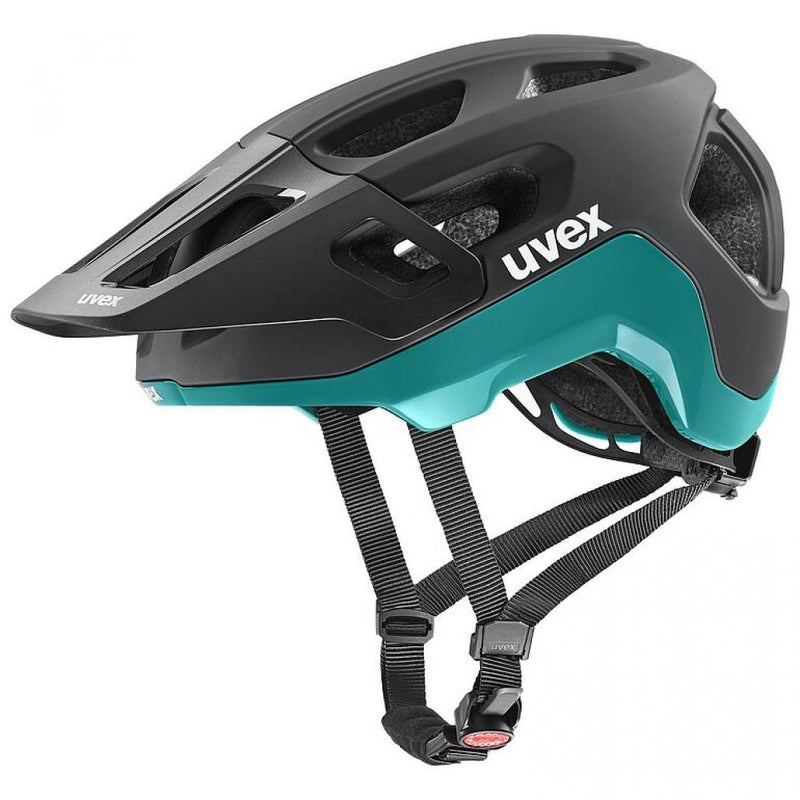 uvex react MTB-Helm black-teal matt 5256 cm - Double Inmold, IAS 3.0, Monomatic, EN 1078