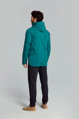 Basil Skane Herren Regenjacke teal green M - atmungsaktiv & wasserdicht (10.000 WP/MVP), T-Fabric mit DWR-Beschichtung, ergonomischer Schnitt, reflektierend & helmtauglich