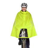 TATONKA Bike Poncho safety yellow Größe M - wasserdichter Fahrrad-Poncho aus recyceltem Polyester mit Sichtfenster, Reflektoren und Packbeutel