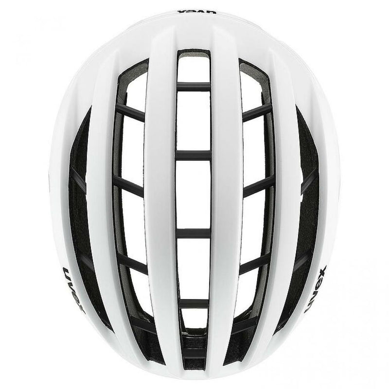 uvex surge Rennradhelm white matt, Größe 56-59cm, mit Multi-Inmould-Technologie, 3D IAS Größenanpassung, Brillengarage, ohne Aero-Cover, top Belüftung