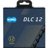 KMC Kette DLC 12 schwarz für 12fach 126Glieder Diamant Beschichtung NICHT laufrichtungsgebunden Gewicht 260 g Inkl. Missing Link