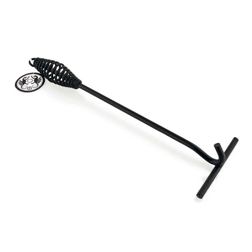 Petromax Deckelheber für Feuertopf, 34 cm, Stahl, schwarz, sicheres Anheben heißer Dutch Oven Deckel, ergonomischer Griff, auch als Schürhaken nutzbar