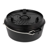 Petromax Feuertopf ft4.5 ohne Füße, 3,5 l Gusseisen, für 2-5 Personen, ideal für Camping und Backofen, Deckel als Pfanne nutzbar