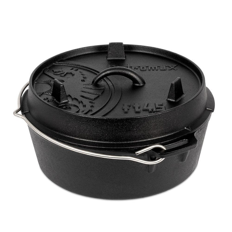 Petromax Feuertopf ft4.5 ohne Füße, 3,5 l Gusseisen, für 2-5 Personen, ideal für Camping und Backofen, Deckel als Pfanne nutzbar