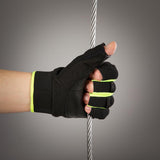CHIBA Via Ferrata X-trem - Kletterhandschuhe L schwarz/neongelb, robust & griffig