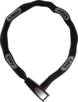 ABUS Catena 6806K/85 Kettenschloss, 85 cm, 6 mm Vierkantkette, Textilschlauch, Sicherheitslevel 6, schwarz