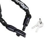 Kryptonite Keeper 465 Key Chain Kettenschloss, 65 cm Länge, 4 mm gehärteter Stahl, wetterfester Überzug, inklusive 2 Schlüssel, schwarz