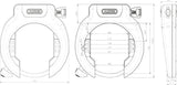 Abus, Rahmenschloss 4750XL Pro Amparo R, B = 68mm, H =119mm, Ø = 8,5mm, schwarz, 69354