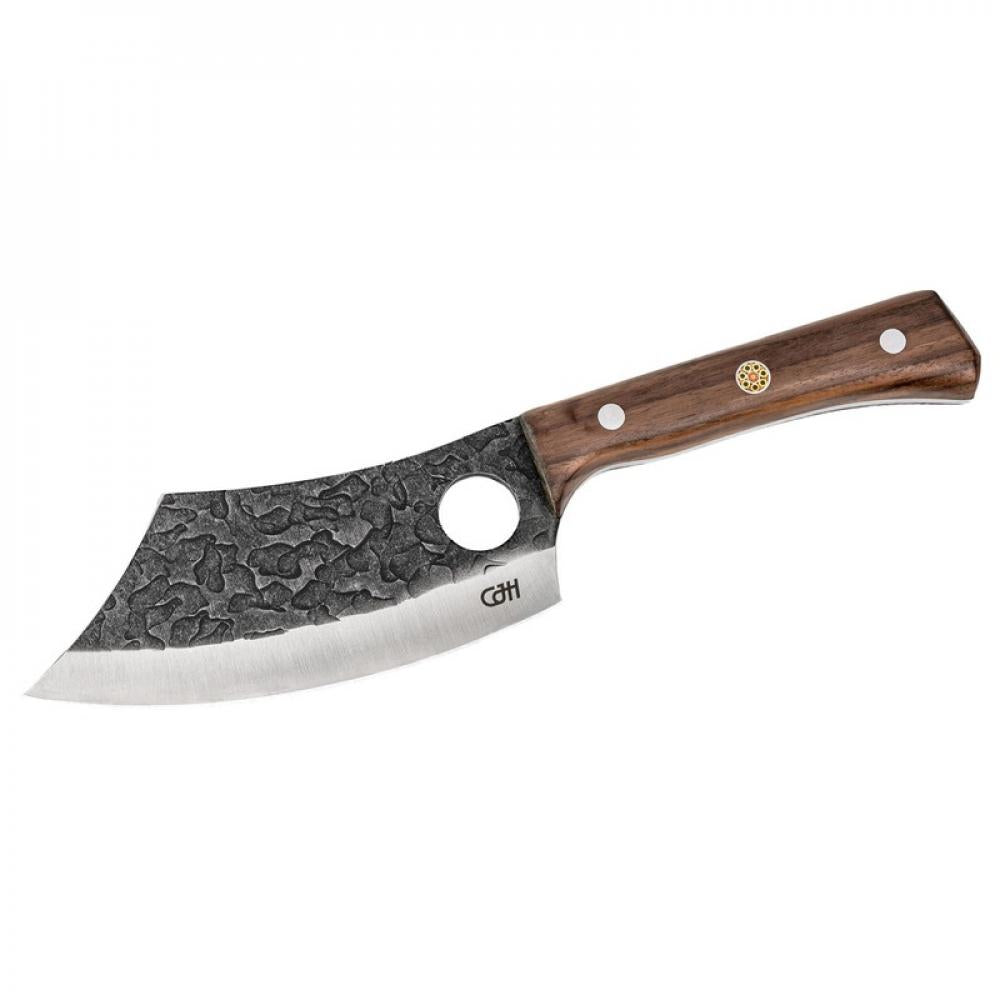 Herbertz CJH Outdoor Kochmesser, Walnussholz - Outdoor Kochmesser Camping L