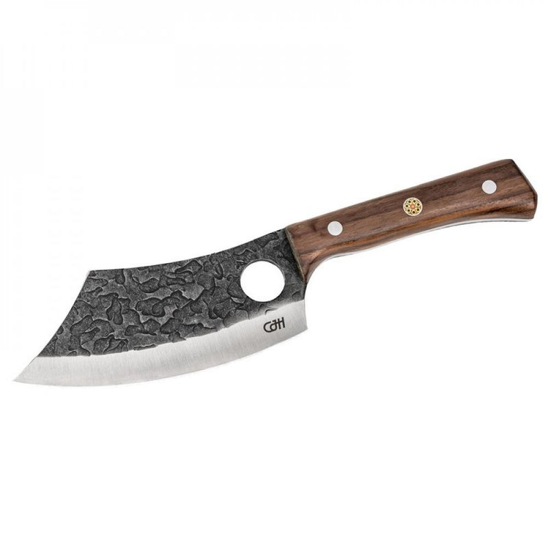 Herbertz CJH Outdoor Kochmesser, Walnussholz - Outdoor Kochmesser Camping L