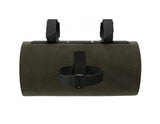 BROOKS Scape Handlebar Pouch Mud Green - wasserdichte Lenkertasche 3 Liter mit Fronttasche & Rollverschluss - ideal für Gravel & Bikepacking