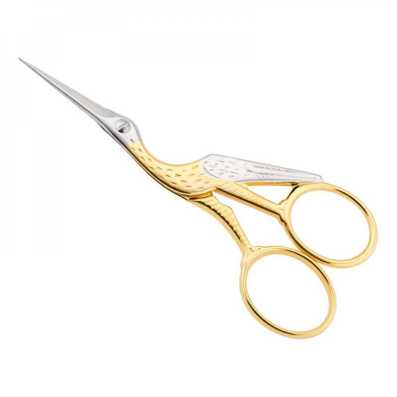 Alpen Storchenschere, gold, 11 cm - Stickschere für Nähen und Handarbeiten 11 cm