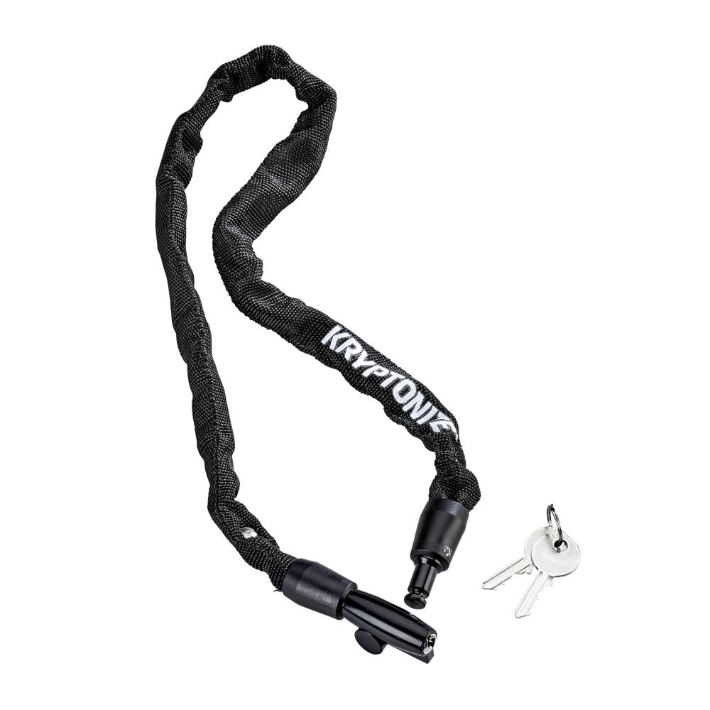 Kryptonite Keeper 465 Key Chain Kettenschloss, 65 cm Länge, 4 mm gehärteter Stahl, wetterfester Überzug, inklusive 2 Schlüssel, schwarz