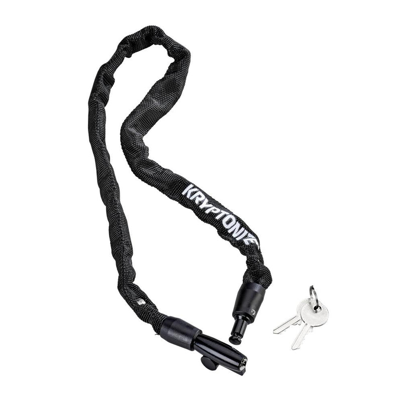Kryptonite Keeper 465 Key Chain Kettenschloss, 65 cm Länge, 4 mm gehärteter Stahl, wetterfester Überzug, inklusive 2 Schlüssel, schwarz