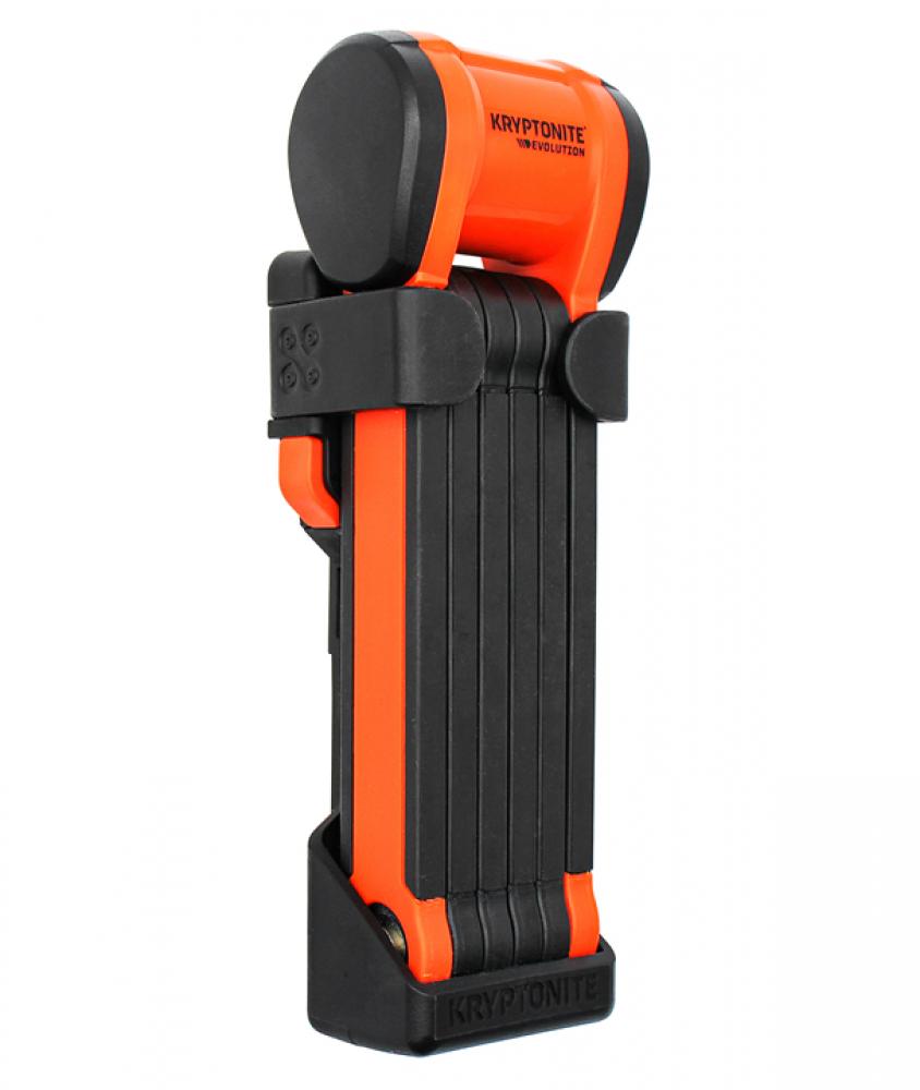 KRYPTONITE Evolution 790 Faltschloss 90cm - 5 4 mm gehärteter Stahl Sicherheitsstufe 7/10 gummierte Glieder zum Lackschutz 360° drehbarer Schlosskopf inkl. Klick-Rahmenhalterung