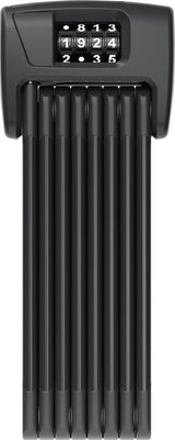Kombinations-Faltschloss BORDO Combo 6000C/120, Abus, Stahl, L=1.200mm, B=5mm, Halter, schwarz, Abus, 99926