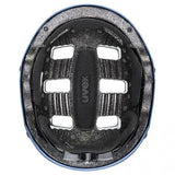 Uvex kid 3 Kinderfahrradhelm stone blue pow 51-55cm  robuster Hartschalenhelm mit IAS-Größenanpassung, Monomatic-Verschluss und 10 Belüftungsöffnungen für optimalen Schutz und Komfort