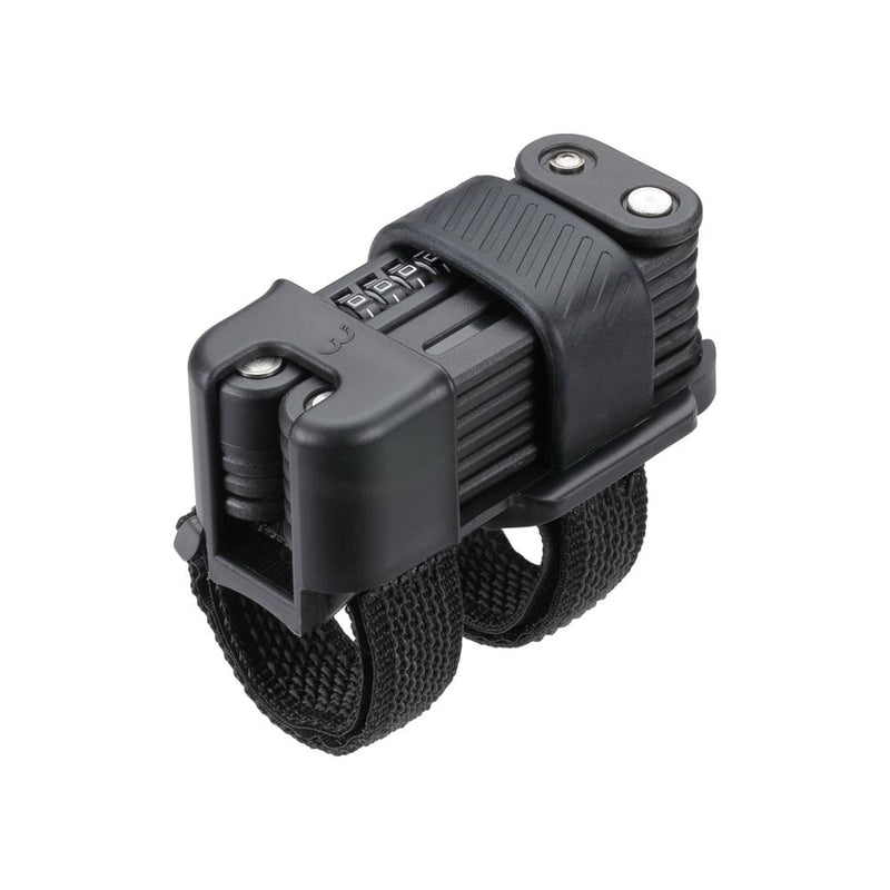 BBB Cycling Schloss CodeFold 5mm x 975mm schwarz - kompaktes, sicheres Faltschloss mit Zahlencode