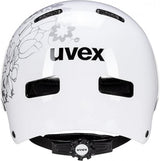 Uvex Kid 3 - Kinder Fahrradhelm Dirtbike White Flower Black 51-55 cm - Robuster Hartschalenhelm mit optimaler Belüftung, verstellbarem IAS-System und hoher Sicherheit für junge Radfahrer