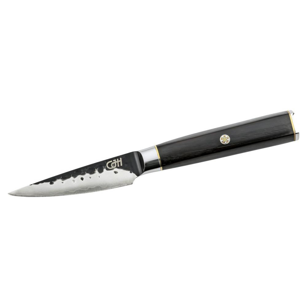 Herbertz CJH Schälmesser, 67-Lagen Damast, Ebenholz - Küchenmesser für Hobbyköche 67