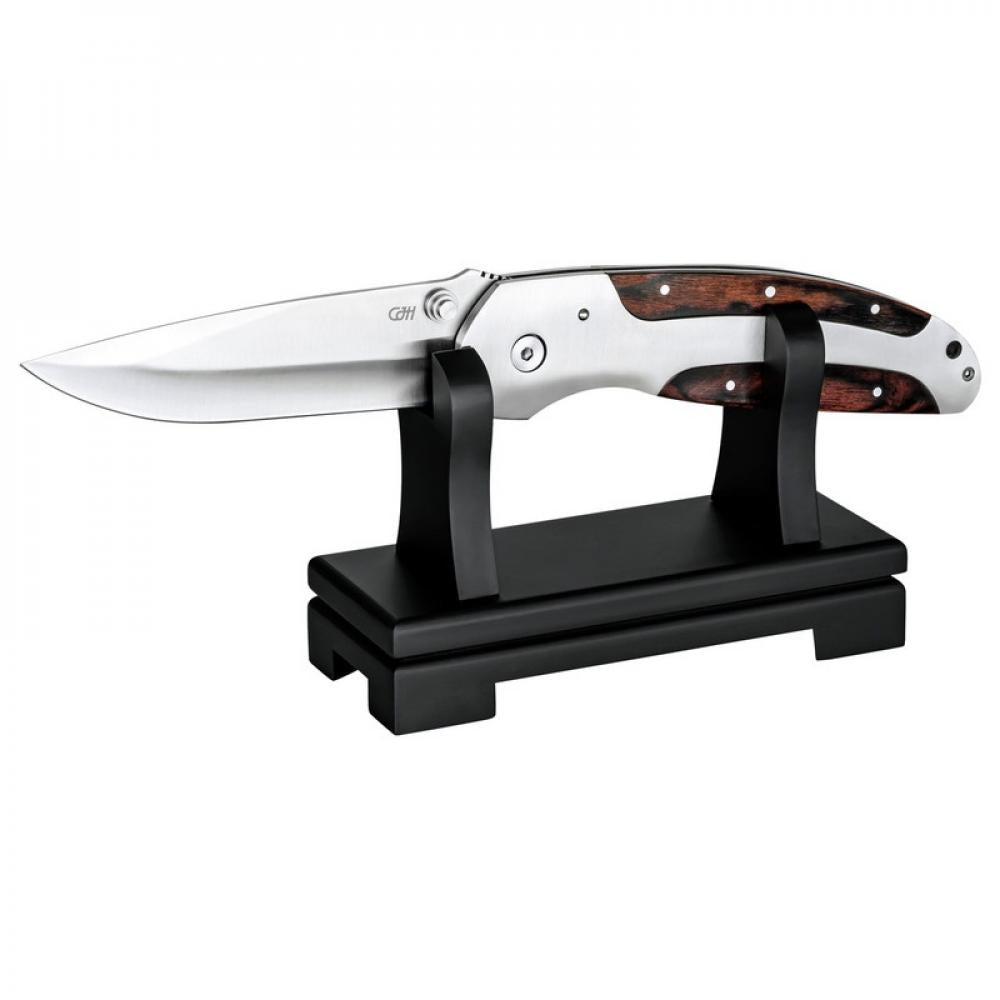 Herbertz CJH Riesen-Einhandmesser mit Holzständer ... - Sammlermesser Outdoor XXL