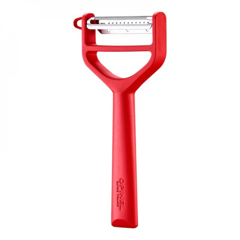 Opinel Schäler T-Duo, Kunststoff, rot - Sparschäler für Küche & Camping M